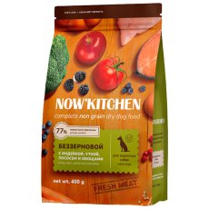 NOW KITCHEN Adult Fresh Grain-free Turkey Duck&Salmon / Сухой Беззерновой корм Нау Китчен для взрослых собак 3 вида мяса Индейка Утка Лосось
