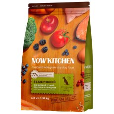 NOW KITCHEN Adult Fresh Grain-free Turkey Duck&Salmon / Сухой Беззерновой корм Нау Китчен для взрослых собак 3 вида мяса Индейка Утка Лосось