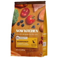 NOW KITCHEN Puppy Fresh Grain-free Turkey Duck&Salmon / Сухой Беззерновой корм Нау Китчен для Щенков мелких пород 3 вида мяса: Индейка Утка Лосось