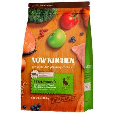 NOW KITCHEN Kitten Fresh Grain-free Turkey Duck&Salmon / Сухой Беззерновой корм Нау Китчен для котят Индейка Утка Лосось и овощи