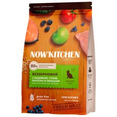 NOW KITCHEN Kitten Fresh Grain-free Turkey Duck&Salmon / Сухой Беззерновой корм Нау Китчен для котят Индейка Утка Лосось и овощи