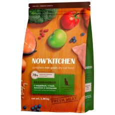 NOW KITCHEN Senior Fresh Grain-free Turkey Duck&Salmon / Сухой Беззерновой корм Нау Китчен для взрослых кошек старше 7 лет Индейка Утка Лосось