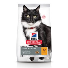 Hills Science Plan Sterilised Mature Adult 7+ / Сухой корм Хиллс для Пожилых Стерилизованных кошек старше 7 лет Курица Hills Science Plan Sterilised Mature Adult 7+ / Сухой корм Хиллс для Пожилых Стерилизованных кошек старше 7 лет Курица