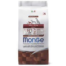 Monge Dog Monoprotein Speciality Adult Mini Lamb & Rice / Сухой корм Монж для взрослых собак Мелких пород Ягненок с рисом и картофелем