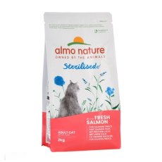 Almo Nature Sterilised Fresh Beef / Cухой корм Алмо Натюр для стерилизованных кошек со cвежим Лососем и коричневым рисом