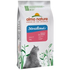 Almo Nature Sterilised Fresh Beef / Cухой корм Алмо Натюр для стерилизованных кошек со cвежим Лососем и коричневым рисом