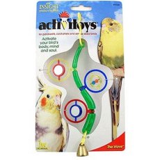 JW Activitoys The Wave / Игрушка для птиц Веточка с зеркальцами бусинками и колокольчиком