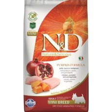 Farmina N&D Pumpkin Line Adult Mini Chicken & Pomegranate Grain free / Сухой Беззерновой корм Фармина для взрослых собак Мелких пород Курица с Гранатом и Тыквой Farmina N&D Pumpkin Line Adult Mini Chicken & Pomegranate Grain free / Сухой Беззерновой корм Фармина для взрослых собак Мелких пород Курица с Гранатом и Тыквой