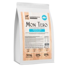 Mon Tero Superpremium Adult All Breed Monoprotein White fish / Сухой корм Мон Теро для собак всех пород склонных к аллергии и проблемам с пищеварением из Белой рыбы