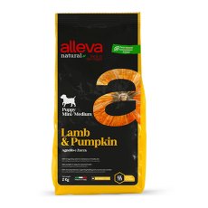 Alleva Natural Puppy Mini Medium Lamb & Pumpkin / Сухой корм Аллева для Щенков Мелких и Средних пород Ягненок Тыква