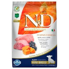 Farmina N&D Pumpkin Line Puppy Mini Pumpkin Lamb & Blueberry Grain free / Сухой Беззерновой корм Фармина для Щенков Мелких пород Ягненок с Черникой и Тыквой