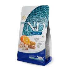 Farmina N&D Ocean Line Adult Condish Spelt Oats Orange Low Grain / Сухой Низкозерновой корм Фармина для взрослых кошек Треска с Пшеницей Овсом и Апельсином