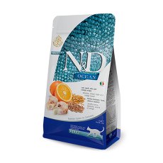 Farmina N&D Ocean Line Adult Condish Spelt Oats Orange Low Grain / Сухой Низкозерновой корм Фармина для взрослых кошек Треска с Пшеницей Овсом и Апельсином