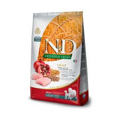 Farmina N&D Ancestral Grain Light Adult Medium Maxi Chicken Spelt Oats Pomegranate / Сухой Низкозерновой корм Фармина для собак Средних и Крупных пород Низкокалорийный Курица с Гранатом