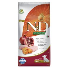 Farmina N&D Pumpkin Line Puppy Mini Chicken & Pomegranate Grain free / Сухой Беззерновой корм Фармина для Щенков Мелких пород Курица с Гранатом и Тыквой
