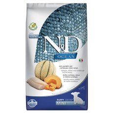 Farmina N&D Ocean Line Puppy Mini Cod Pumpkin&Cantaloupe Melon Grain free / Сухой Беззерновой корм Фармина для Щенков Мелких пород Треска Тыква и Мускусная дыня