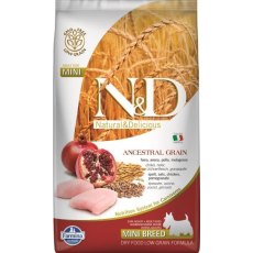 Farmina N&D Ancestral Grain Adult Mini Chicken Spelt Oats Pomegranate / Сухой Низкозерновой корм Фармина для взрослых собак Мелких и Карликовых пород Курица с Гранатом