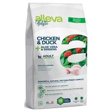 Alleva Holistic Adult Medium Chicken Duck & Aloe vera Ginseng / Сухой корм Аллева для собак Средних пород Курица Утка Алоэ вера Женьшень