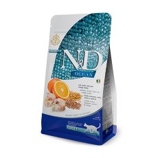 Farmina N&D Ocean Line Adult Condish Spelt Oats Orange Low Grain / Сухой Низкозерновой корм Фармина для взрослых кошек Треска с Пшеницей Овсом и Апельсином
