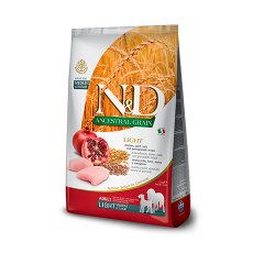 Farmina N&D Ancestral Grain Light Adult Medium Maxi Chicken Spelt Oats Pomegranate / Сухой Низкозерновой корм Фармина для собак Средних и Крупных пород Низкокалорийный Курица с Гранатом
