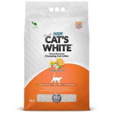 Cat's White Orange Scented / Комкующийся наполнитель Кэтс Уайт для кошачьего туалета с ароматом Апельсина