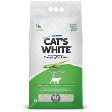 Cat's White Aloe Vera Scented / Комкующийся наполнитель Кэтс Уайт для кошачьего туалета с ароматом Алоэ вера