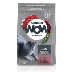 AlphaPet Wow Superpremium / Сухой корм АльфаПет для Домашних кошек Говядина печень