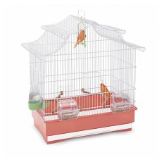 IMAC Pagoda / Клетка Аймак для птиц Белая, Клубнично-красная