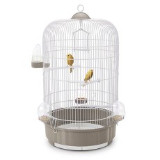 IMAC Luna / Клетка Аймак для птиц Круглая Белая, Темно-серая IMAC Luna / Клетка Аймак для птиц Круглая Белая, Темно-серая