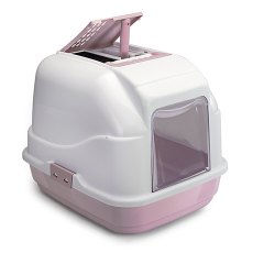 IMAC My Cat / Туалет Аймак для кошек Закрытый Бело-розовая