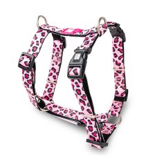 Max & Molly / Н-образная шлейка Макс и Молли для собак Розовый леопард