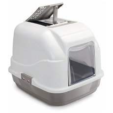 IMAC My Cat / Туалет Аймак для кошек Закрытый Бело-серый IMAC My Cat / Туалет Аймак для кошек Закрытый Бело-серый