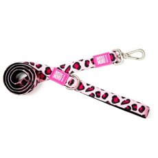 Max & Molly / Короткий поводок Макс и Молли для собак Розовый леопард