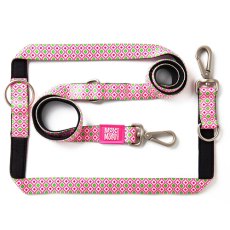 Max & Molly / Мультифункциональный поводок Макс и Молли для собак Ретро розовый