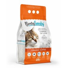BentySandy Orange / Комкующийся наполнитель Бенти Сэнди для кошачьего туалета с ароматом Апельсина