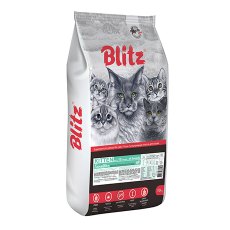 Blitz Kitten Sensitive All Breeds Turkey / Сухой корм Блиц для Котят, беременных и кормящих кошек всех пород Индейка