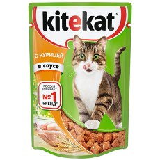 Kitekat / Паучи Китикет для кошек Курица в соусе (цена за упаковку)