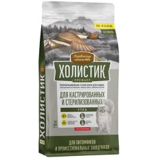 Деревенские лакомства Холистик Премьер / Сухой корм для Кастрированных и Стерилизованных кошек Утка