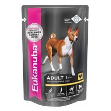 Eukanuba Dog Pouch Adult Chicken / Влажный корм (Паучи) Эукануба для взрослых собак с Курицей в соусе (цена за упаковку) Eukanuba Dog Pouch Adult Chicken / Влажный корм (Паучи) Эукануба для взрослых собак с Курицей в соусе (цена за упаковку)