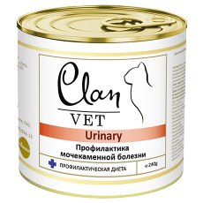 Clan Vet Urinary / Диетические консервы Клан для кошек Профилактика мочекаменной болезни (цена за упаковку)