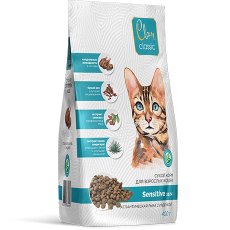 Clan Classic Sensitive 33-14 / Сухой корм Клан для кошек с Чувствительным пищеварением Атлантическая рыба и Индейка