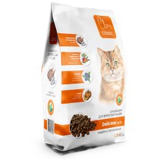 Clan Classic Delicious 32-15 / Сухой корм Клан для взрослых кошек Индейка и Белая рыба