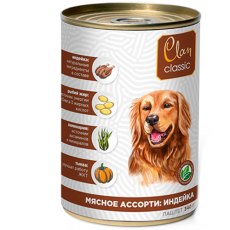 Clan Classic / Консервы Клан для собак Мясное ассорти с Индейкой (цена за упаковку)