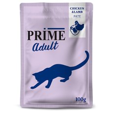 Prime Adult Pate Chicken Lamb / Паучи Прайм для взрослых кошек Паштет из Курицы и ягненка (цена за упаковку)