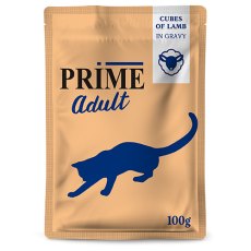 Prime Adult Cubes of Lamb in gravy / Паучи Прайм для взрослых кошек Кусочки из Ягненка в бульоне (цена за упаковку)