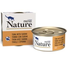 Prime Nature / Консервы Прайм Нейча для взрослых кошек Тунец с сурими в желе (цена за упаковку)