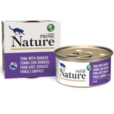Prime Nature / Консервы Прайм Нейча для взрослых кошек Тунец с ширасу в бульоне (цена за упаковку)