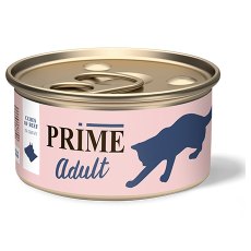 Prime Adult Cubes of Beef in gravy / Консервы Прайм для взрослых кошек Говядина кусочки в соусе  (цена за упаковку)