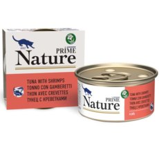 Prime Nature / Консервы Прайм Нейча для взрослых кошек Тунец с креветками в желе (цена за упаковку)