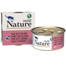 Prime Nature / Консервы Прайм Нейча для взрослых кошек Тунец с лососем в бульоне (цена за упаковку)